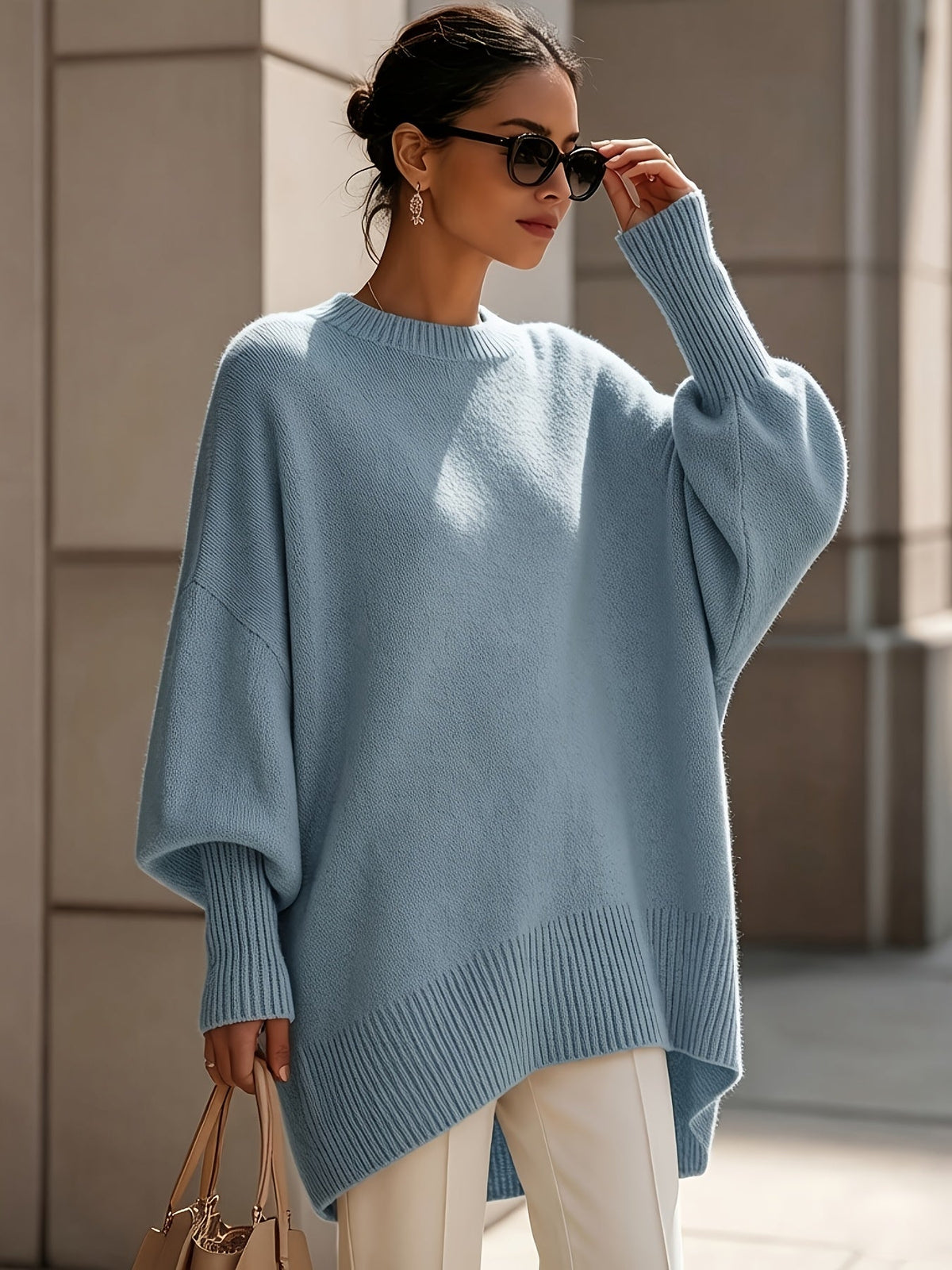 Susan | Maris Drape Sweater - Blue