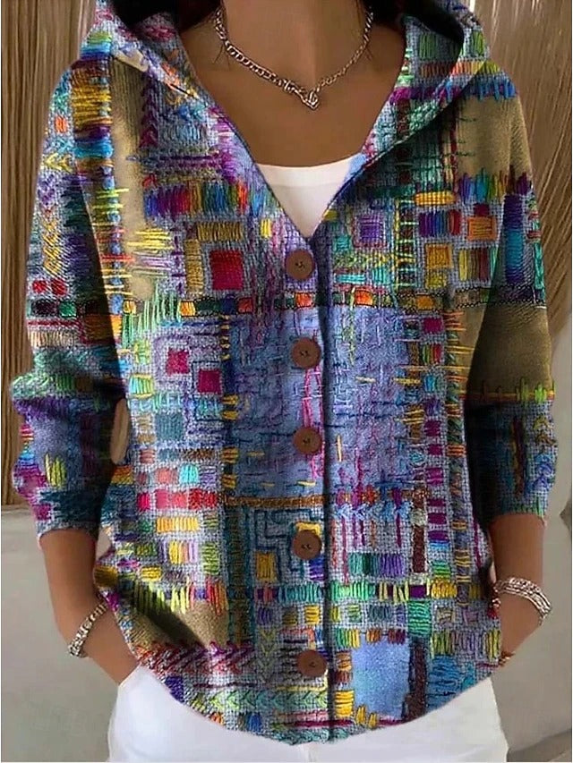 Eleanor | Artistic Long Cardigan - Purple