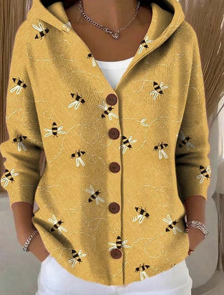 Eleanor | Artistic Long Cardigan - Yellow