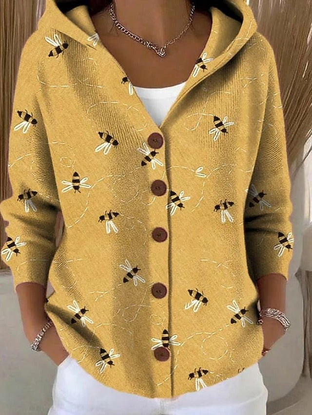 Eleanor | Artistic Long Cardigan - Yellow