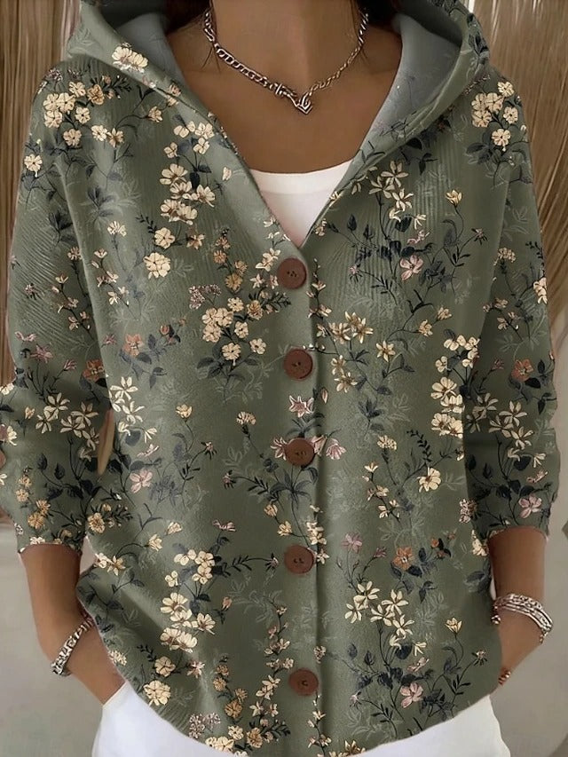 Eleanor | Artistic Long Cardigan - Dark Green