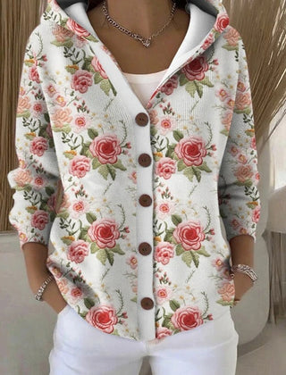 Eleanor | Artistic Long Cardigan - Soft Pink