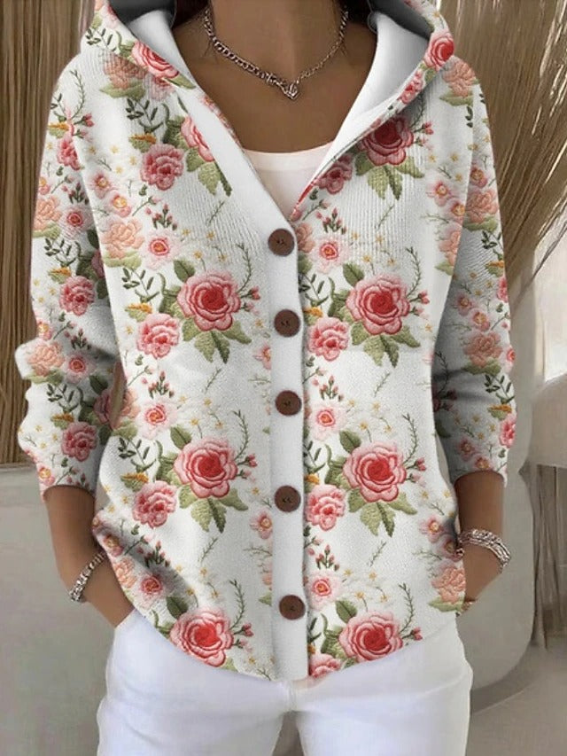 Eleanor | Artistic Long Cardigan - Soft Pink