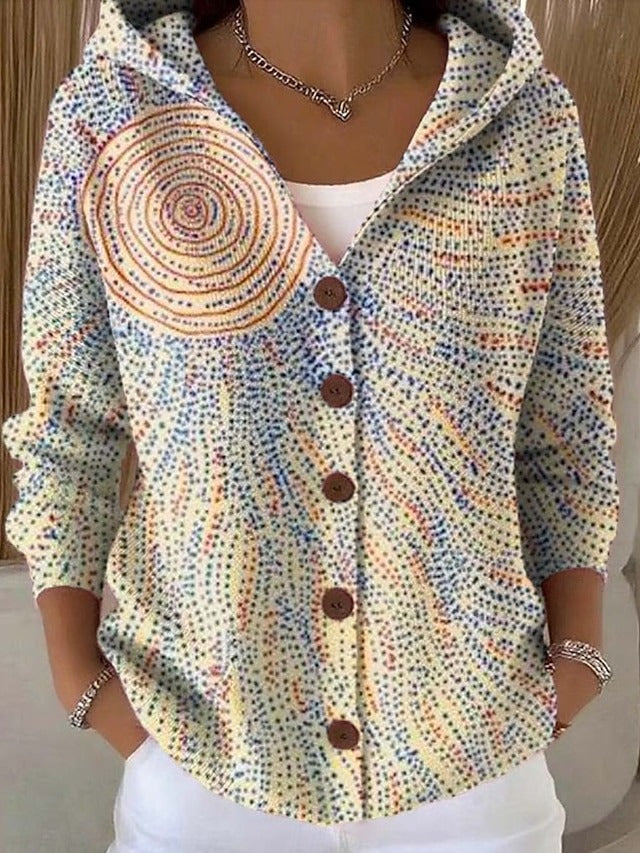 Eleanor | Artistic Long Cardigan - Light Yellow