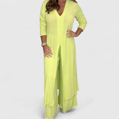 Janet | Comfortable Two-Piece Set - Yellow
