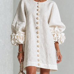 Phyllis | Sculptural Mini Dress - White
