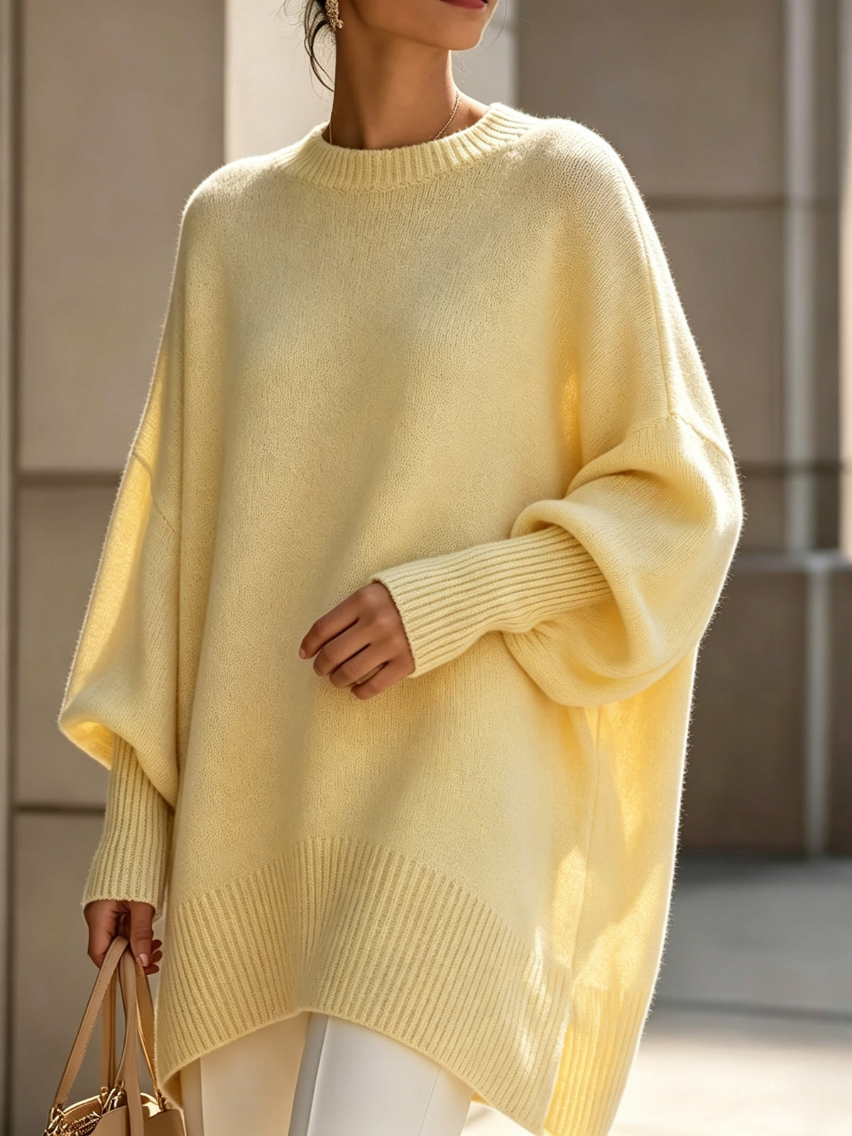 Susan | Maris Drape Sweater - Yellow