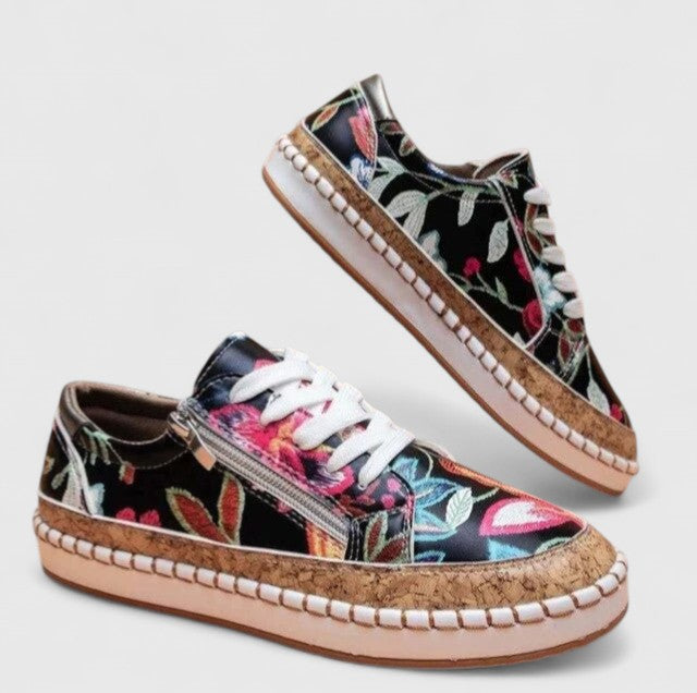 Barbara | Orthopedic Shoes - Black Exotic