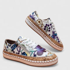 Barbara | Orthopedic Shoes - Blue Flora