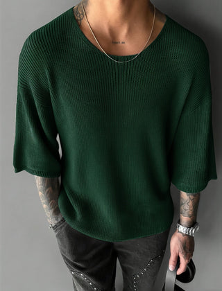 Ann | Caden Knit Pullover - Green