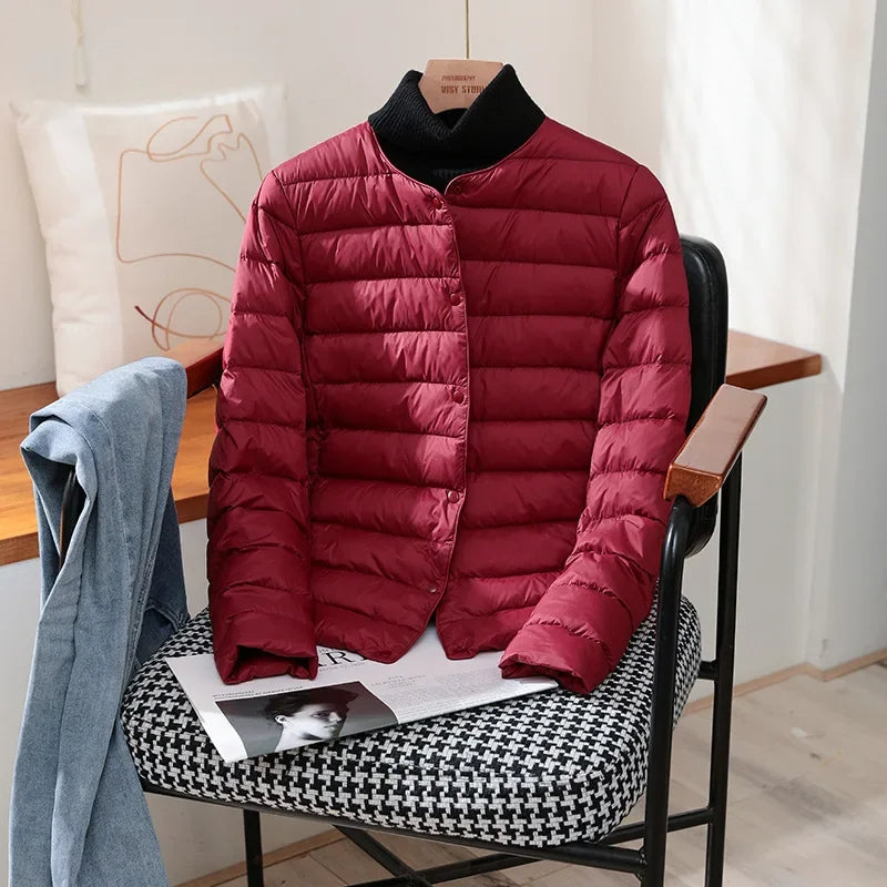 Janet | Novalee – Classic Lightweight Jacket - Burgundy