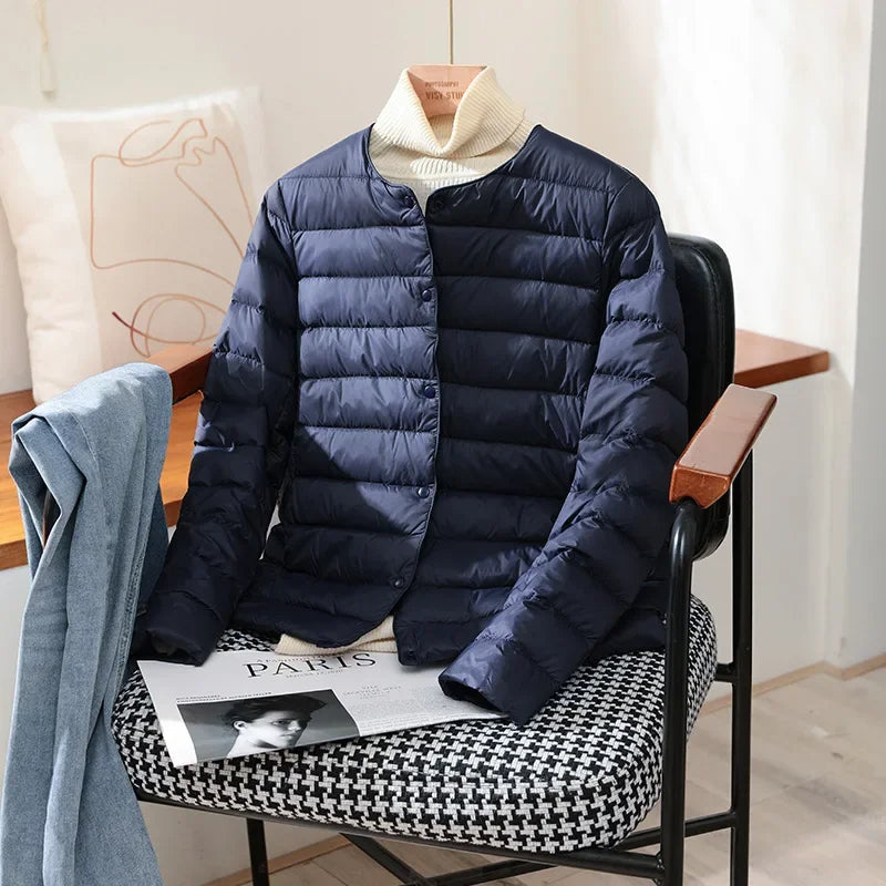 Janet | Novalee – Classic Lightweight Jacket - Navy Blue
