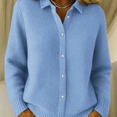 Lucille | Elegant Cozy Knit Cardigan - Blue