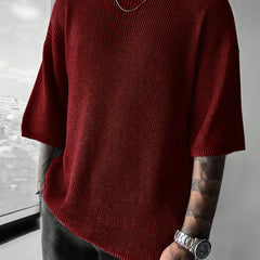 Ann | Caden Knit Pullover - Burgundy