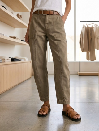 Diane | Marsona – Tailored Utility Pants for Work and Weekend - Warm Khaki
