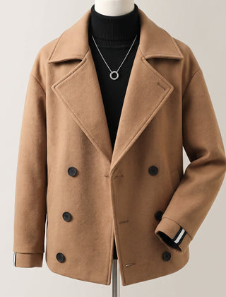Margaret | Cropped Trench Coat With Wide Lapels - Brown