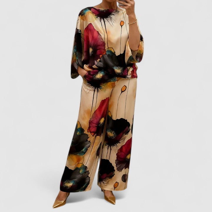 Gloria | Elegant Two-Piece Set - Carbon Black